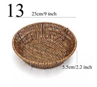 1pc Imitazione Rattan Fatto a Mano Tessuto Snack Cesto Frutta Asta Desktop