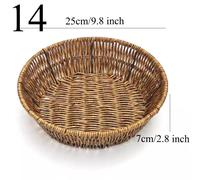 1pc Imitazione Rattan Fatto a Mano Tessuto Snack Cesto Frutta Asta Desktop