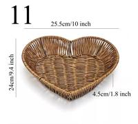 1pc Imitazione Rattan Fatto a Mano Tessuto Snack Cesto Frutta Asta Desktop