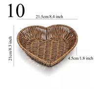 1pc Imitazione Rattan Fatto a Mano Tessuto Snack Cesto Frutta Asta Desktop