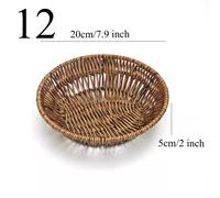 1pc Imitazione Rattan Fatto a Mano Tessuto Snack Cesto Frutta Asta Desktop