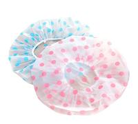 1pc Impermeabile Punto D'onda Cappello Da Bagno Cappello Elastico Doccia Cappello Riutilizzabile Testa di Bagno Copertura Dei Capelli Per Le Donne Salone Doccia Forniture Per Il Bagno Colore casuale
