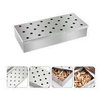 1pc in acciaio inox barbecue cibo fiches chips scatola di carbone