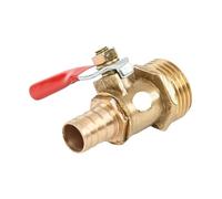 1PC In Ottone Spinato valvola a sfera 1/8 ''1/2'' 1/4'' Filettatura Maschio Connettore Giunto Tubo di Rame Raccordo Accoppiatore adattatore(1/4",12mm Hose Barb)