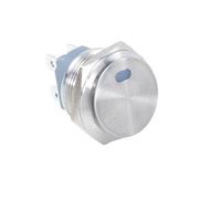 1pc Industrial Switches, 22mm Stainless Steel, Waterproof Metal Toggle Rocker Switch 2NO self-Locking 3-6V 12-24V 220V(No Logo,-_Yellow_12-24V)/863(No LOGO,-RED-12-24V(2NO))