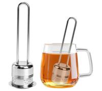 1pc Infusore per Tè in Acciaio Inossidabile 304 per Tè Foglie Sciolte | Argento Steeper & Filtro con Maglia Fine per Tè Foglie Sciolte, Diffusore per Appassionati, Casa & Ufficio, Design