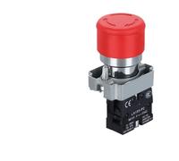 1pc Interruttore di pulsante di accensione di arresto di emergenza 220V - 10A Interruttore di blocco a chiave for quadro elettrico, 22MM(XB2-BS442)