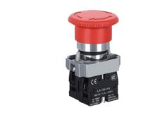 1pc Interruttore di pulsante di accensione di arresto di emergenza 220V - 10A Interruttore di blocco a chiave for quadro elettrico, 22MM(XB2-BS545)