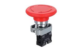 1pc Interruttore di pulsante di accensione di arresto di emergenza 220V - 10A Interruttore di blocco a chiave for quadro elettrico, 22MM(XB2-BS642)