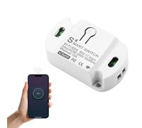 1PC Interruttore WiFi, Interruttore Alexa Luci, Mini Interruttore Smart Home Luci, Controllo Vocale/Timer, Interruttore intelligente Con Controllo Tuya/Smart Life APP compatibili con Alexa Google Home