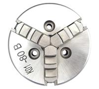 1pc K01-50/63/80/100 Mandrino for tornio for legno a scorrimento manuale autocentrante a 3 griffe for la lavorazione del legno di precisione(K01-80)