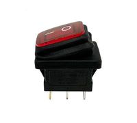1PC KCD1-101NF-3P-R 220V LED rosso 13x19mm montato ON-OFF 2 posizioni 3 pin SPDT interruttore a bilanciere di alimentazione impermeabile a scatto 6A/250VAC