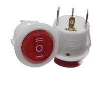 1PC KCD1 Ship type switch Round rocker power button 4 pin third gear on/off/on with light 6A250V opening 20MM