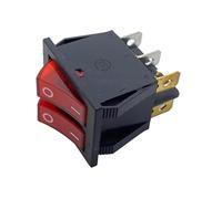 1pc KCD3-201N/ KCD3-202N ship type switch dual red light 6 pin second gear two open 16A250V