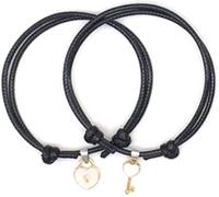 1Pc Key Lock Cuore Charm Ciondolo Coppia Bracciale Catena Bangle, Summer Beach B