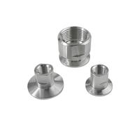 1pc KF40 Vacuum Flange to 1/4" NPT Female Thread Stainless Steel Flange Pipe Fitting