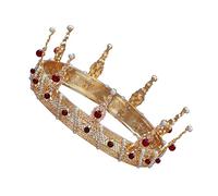 1pc Lady Women Regin Party Head Accessorio in lega di costume Accessorio intaliato Tiara Birthday Biridal Imitation Accessori rotondi Banchetto Croona Capelli Pearl Wedding Baroch Hoop Gioielli