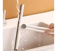 1pc Lavavetri Pieghevole con Testa Girevole e Impugnatura Ergonomica, Conservazione Compatta per Finestre di Palazzi, Porte Doccia, Vetri Auto, Bianco