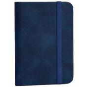 1pc Leather Pocket Notebook Set - Portable Mini Journal,100 Sheets,Elastic Closure Organizer For Travel, Office Per scrivere e prendere appunti(Dark Blue)