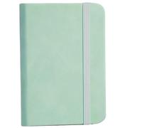 1pc Leather Pocket Notebook Set - Portable Mini Journal,100 Sheets,Elastic Closure Organizer For Travel, Office Per scrivere e prendere appunti(Green)