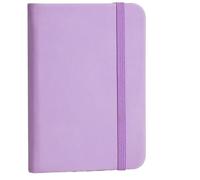 1pc Leather Pocket Notebook Set - Portable Mini Journal,100 Sheets,Elastic Closure Organizer For Travel, Office Per scrivere e prendere appunti(PURPLE)