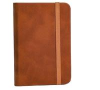 1pc Leather Pocket Notebook Set - Portable Mini Journal,100 Sheets,Elastic Closure Organizer For Travel, Office Per scrivere e prendere appunti(Brown)