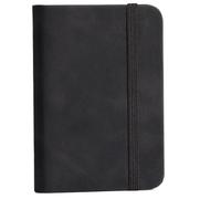 1pc Leather Pocket Notebook Set - Portable Mini Journal,100 Sheets,Elastic Closure Organizer For Travel, Office Per scrivere e prendere appunti(Black)
