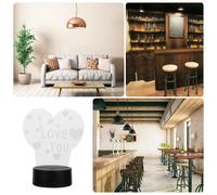 1pc LED Desktop Heart 3D Light Party Atmosfera Light Colorful Tumping 3D Lamp