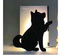 1PC LED Luce notturna a parete Controllo del suono Silhouette Scone Lampada Adorabile Gatto Cane Coniglio Ombra Luce Corridoio Camera da letto Lampada da parete Decorazione della casa (Colore : #13)