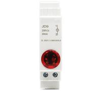 1PC Led Tipo di Guida Luce di Segnale Interruttore Scatola di Distribuzione Armadio Indicatore di Alimentazione 24V 220V 230V JD9 Protettori di dispersione a terra (Size : 220v Red)