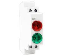 1PC Led Tipo di Guida Luce di Segnale Interruttore Scatola di Distribuzione Armadio Indicatore di Alimentazione 24V 220V 230V JD9 Protettori di dispersione a terra (Size : 24v Double Lights)