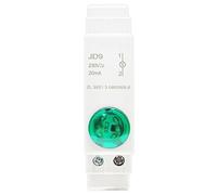 1PC Led Tipo di Guida Luce di Segnale Interruttore Scatola di Distribuzione Armadio Indicatore di Alimentazione 24V 220V 230V JD9 Protettori di dispersione a terra (Size : 220v Green)