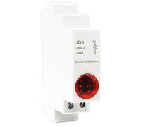 1PC Led Tipo di Guida Luce di Segnale Interruttore Scatola di Distribuzione Armadio Indicatore di Alimentazione 24V 220V 230V JD9 Protettori di dispersione a terra (Size : 24v Red)