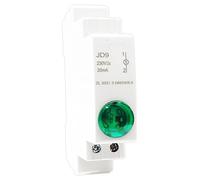 1PC Led Tipo di Guida Luce di Segnale Interruttore Scatola di Distribuzione Armadio Indicatore di Alimentazione 24V 220V 230V JD9 Protettori di dispersione a terra (Size : 24v Green)