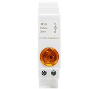 1PC Led Tipo di Guida Luce di Segnale Interruttore Scatola di Distribuzione Armadio Indicatore di Alimentazione 24V 220V 230V JD9 Protettori di dispersione a terra (Size : 220v Yellow)