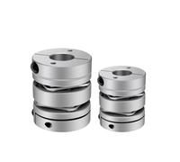 1PC Lega di alluminio D50L57 giunto a doppio diaframma connettore elastico D50mm L57mm vite a sfere motore passo-passo servo encoder computer(12X14)