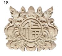 1PC Legno Intagliato Angolo Onlay Applique Vintage Non Dipinto Mobili Decor Arte