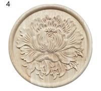 1PC Legno Intagliato Angolo Onlay Applique Vintage Non Dipinto Mobili Decor Arte