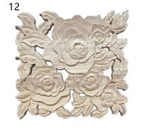 1PC Legno Intagliato Angolo Onlay Applique Vintage Non Dipinto Mobili Decor Arte
