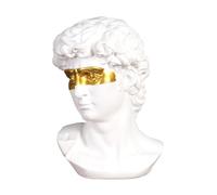 1pc Light David Decoration Gold Drawing Sculpture Crafts (Bianco)
