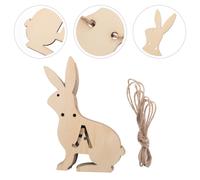 1Pc Lovely Easter Bunny Garland Ciondolo a parete in legno Rustico Coniglio