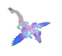 1pc Luminous Multicolor 3D Printed Articulated Flying Dragon with Crystal Egg Glow in the Dark Model Desk Decor Collectible Gift