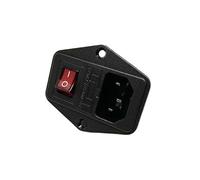 1PC LZ-14-F5 IEC320 C14 AC Modulo di ingresso elettrico Presa alimentazione 10A 5x20mm Fusibile Rosso 250V LED Interruttore a bilanciere