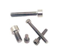 1Pc M1.6 M2 M2.5 M3 M4 M5 M6 M8 M10 M12 DIN912 TC4 Titanium Alloy Gr4 Hexagon Hex Socket Smooth Head Cap Bolt Screw(45mm,M4)