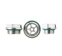 1PC M16x1.5 Metric Male Thread 304 Stainless Steel Hex Head Oil Level Gauge Sight Glass Window YZWRWRMKTB