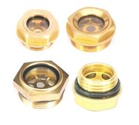 1PC M18x1.5 Male Brass Oil Level Sight Glass Window Hex Compressor Gearbox