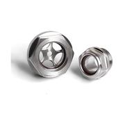 1pc M33x2 Male Stainless Steel Hex Head Oil Sight Glass Window
