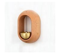 1pc Magnetic Brass Doorbell Reminder Wooden Wind Chimes Self-adhesive Shopkeepers Bell for Door Home Decorations(Beechwood)