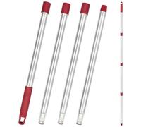 1PC Manico di Ricambio Per Mop a 4 Sezioni Regolabile in Acciaio Inox Compatibile Con Vileda Spin Turbo Easy Wring Mop Barre Per Mop Regolabili