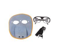 1Pc Maschera for Saldatura in Pelle Bovina Occhiali Saldatore Protezione for il Viso Testa Indossata Arco di Argon Anti Bruciore for(Transparent)